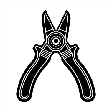 Manuel kablo kesici siluet vektör sanat çizimi