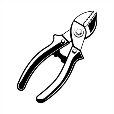 Manuel kablo kesici siluet vektör sanat çizimi