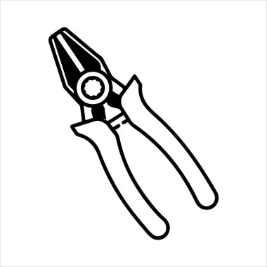 Manuel kablo kesici siluet vektör sanat çizimi