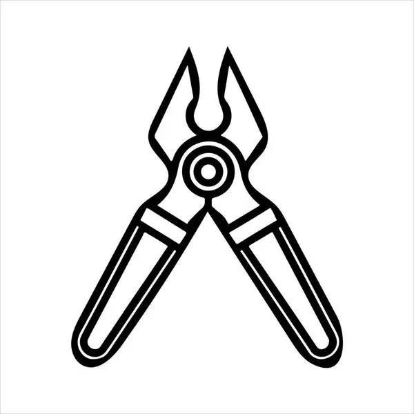 Manuel kablo kesici siluet vektör sanat çizimi