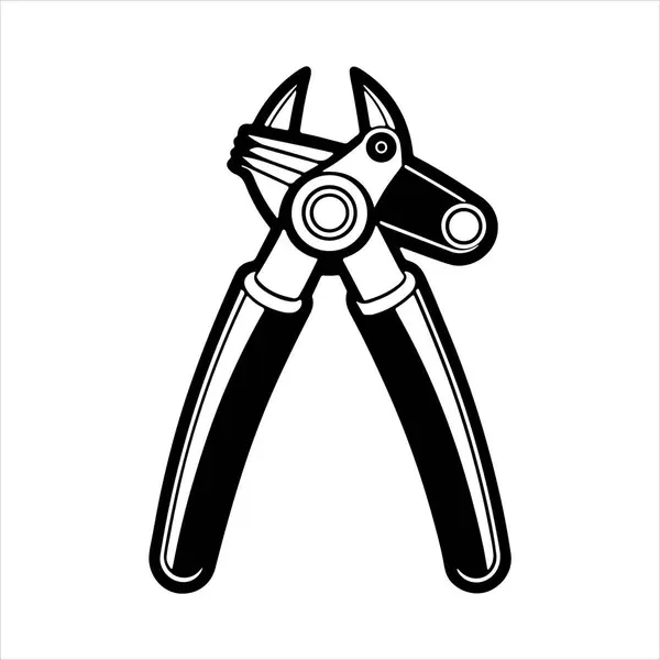 Manuel kablo kesici siluet vektör sanat çizimi