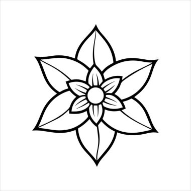 Nergis çiçeği silueti vektör çizimi