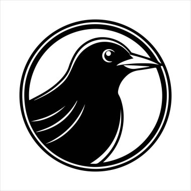 Beyaz arkaplandaki yaygın karatavuk vektör çizimi