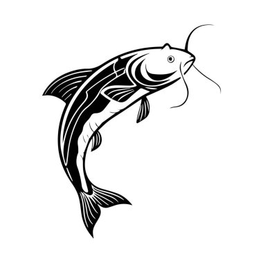 beyaz arkaplanda yayın balığı çizimi