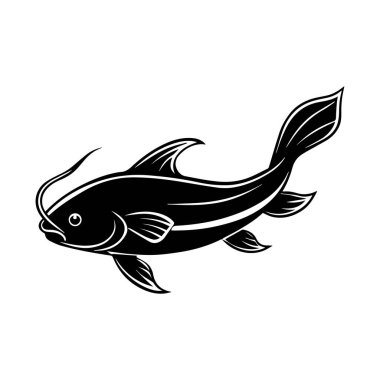 beyaz arkaplanda yayın balığı çizimi