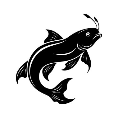 beyaz arkaplanda yayın balığı çizimi