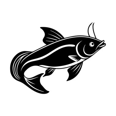 beyaz arkaplanda yayın balığı çizimi