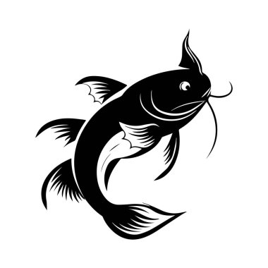 beyaz arkaplanda yayın balığı çizimi