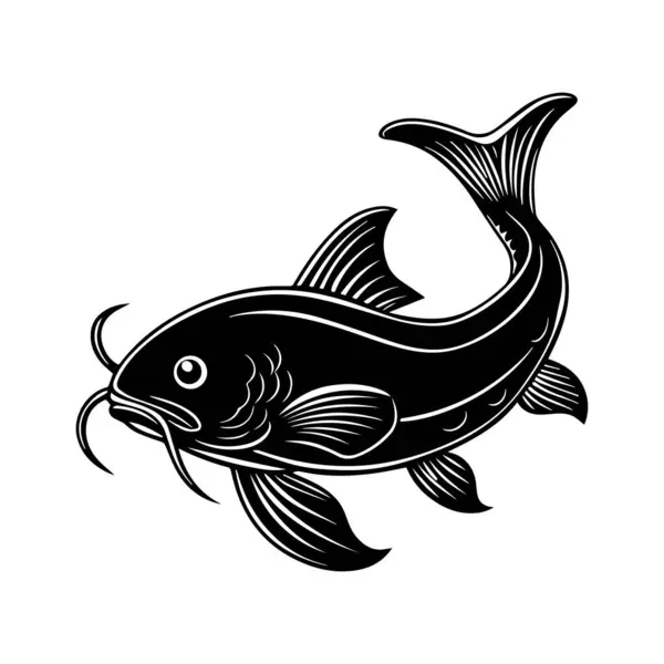 beyaz arkaplanda yayın balığı çizimi