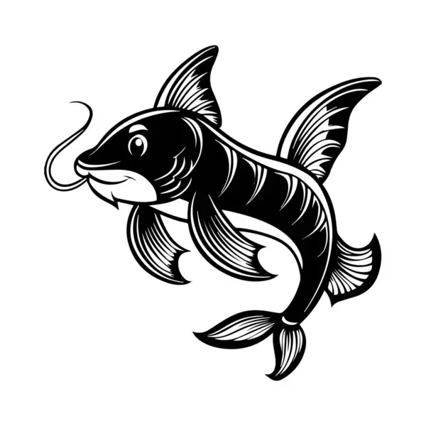 beyaz arkaplanda yayın balığı çizimi