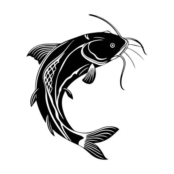 beyaz arkaplanda yayın balığı çizimi