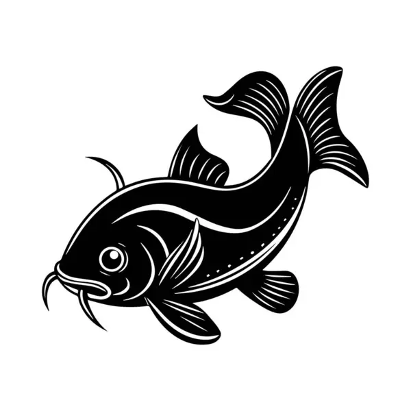 beyaz arkaplanda yayın balığı çizimi