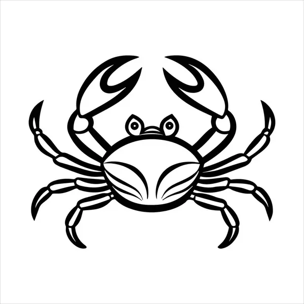 Yengeç çizgisi sanat silueti vektör sanat çizimi