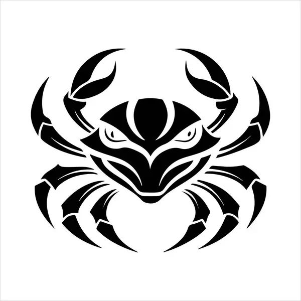 Yengeç çizgisi sanat silueti vektör sanat çizimi