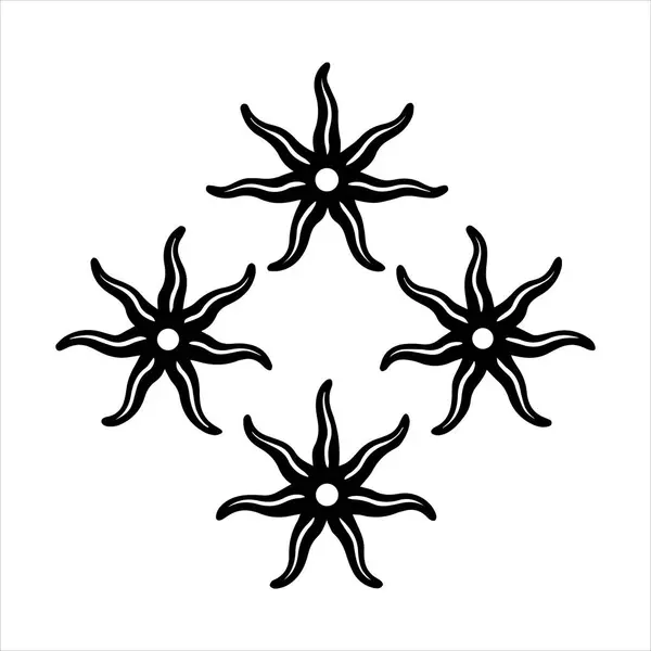 Kırılgan yıldız silueti vektör çizimi