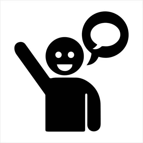 Beyaz arkaplanda el vektörü siluetini yükselten kişi