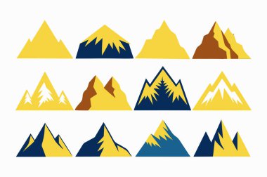 dağ simgesi silueti vektör çizimi