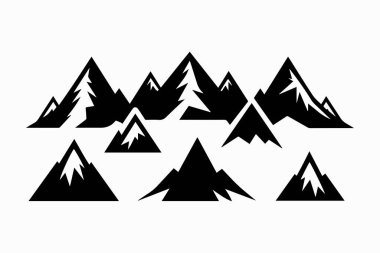 dağ simgesi silueti vektör çizimi