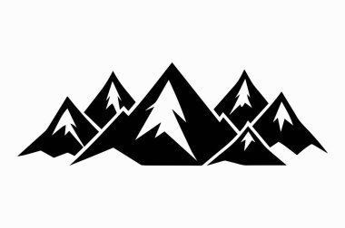 dağ simgesi silueti vektör çizimi