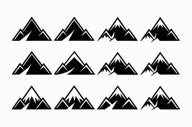 dağ simgesi silueti vektör çizimi