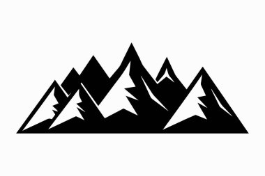 dağ simgesi silueti vektör çizimi