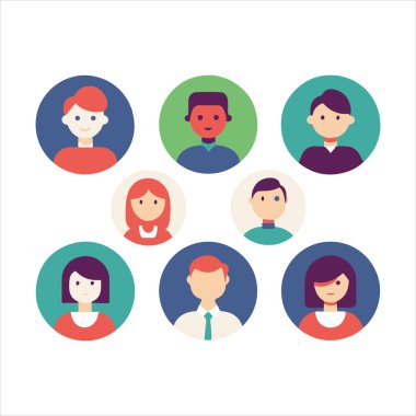 pepole simgesi siluet vektör illüstrasyonunu ayarla