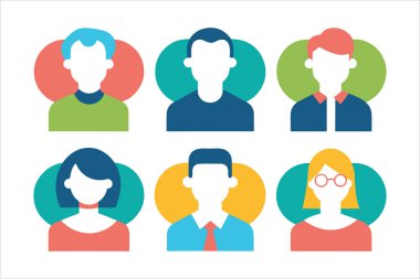 pepole simgesi siluet vektör illüstrasyonunu ayarla