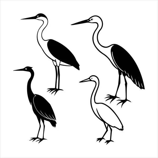 Küçük balıkçıl simgesi vektör çizimi