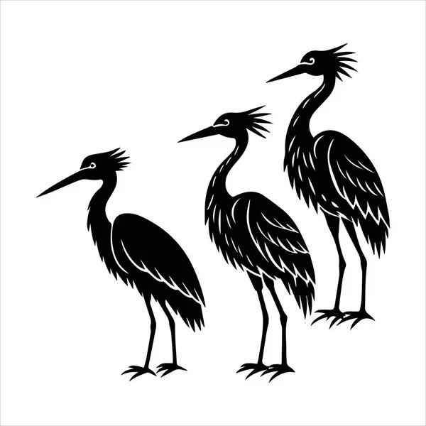 Küçük balıkçıl simgesi vektör çizimi