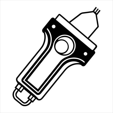 Klemp Metre simgesi siluet vektör illüstrasyonu