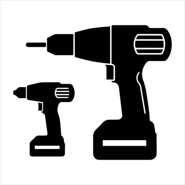 kablosuz matkap simgesi vektör çizimi