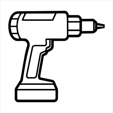 kablosuz matkap simgesi vektör çizimi