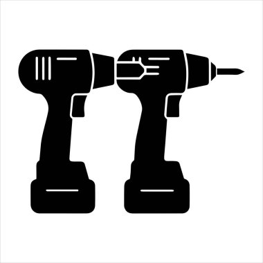 kablosuz matkap simgesi vektör çizimi