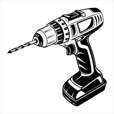 kablosuz matkap simgesi vektör çizimi