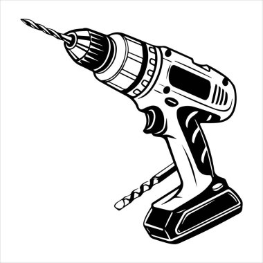 kablosuz matkap simgesi vektör çizimi