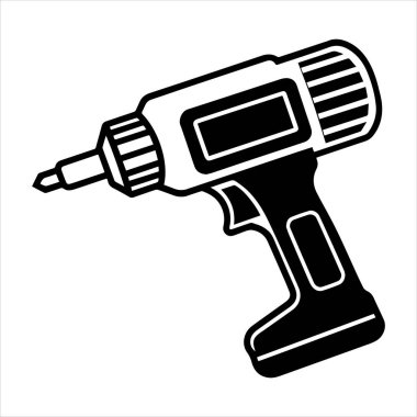 kablosuz matkap simgesi vektör çizimi