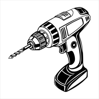 kablosuz matkap simgesi vektör çizimi