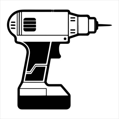 kablosuz matkap simgesi vektör çizimi