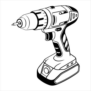 kablosuz matkap simgesi vektör çizimi