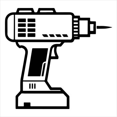 kablosuz matkap simgesi vektör çizimi