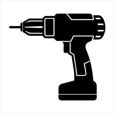 kablosuz matkap simgesi vektör çizimi