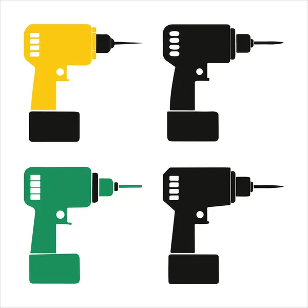 kablosuz matkap simgesi vektör çizimi
