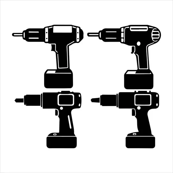 kablosuz matkap simgesi vektör çizimi