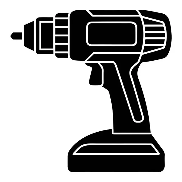 kablosuz matkap simgesi vektör çizimi