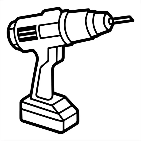 kablosuz matkap simgesi vektör çizimi