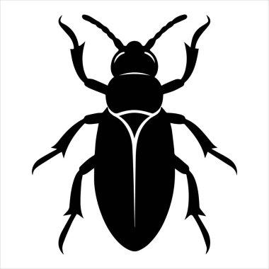 yer böceği silueti vektör çizimi