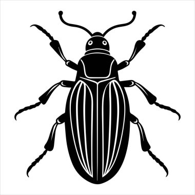 yer böceği silueti vektör çizimi