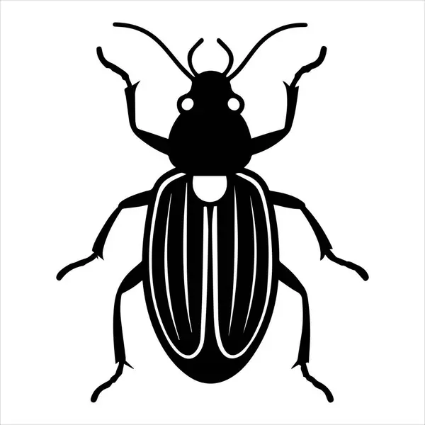 yer böceği silueti vektör çizimi