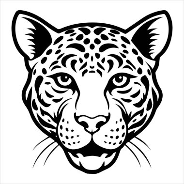 jaguar simgesi siluet vektör çizimi