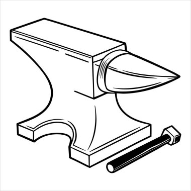 Antika örs siluet vektör çizimi